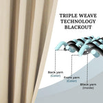 Solid Machine Washable Room Darkening Blackout Curtain 42 Inches - Blackout Curtains by Superior