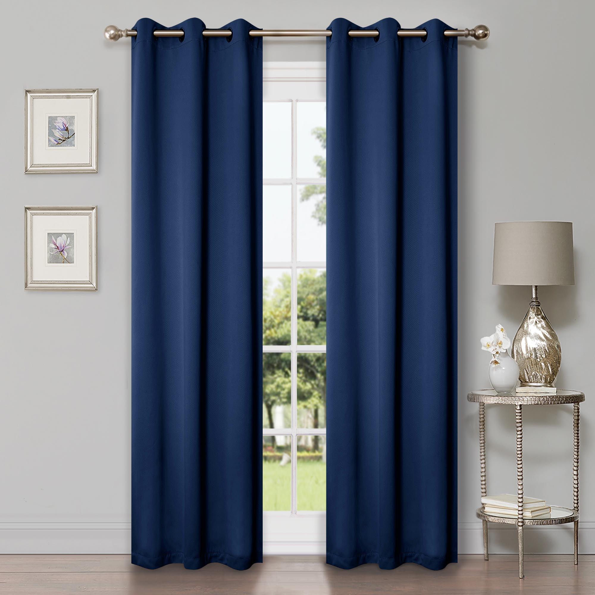 Solid Machine Washable Room Darkening Blackout Curtains, Set of 2 - Blackout Curtains by Superior Brand