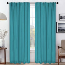 Solid Room Darkening Blackout Curtain Panels, Back Tabs, Set of 2 - Blackout Curtains by Superior Brand