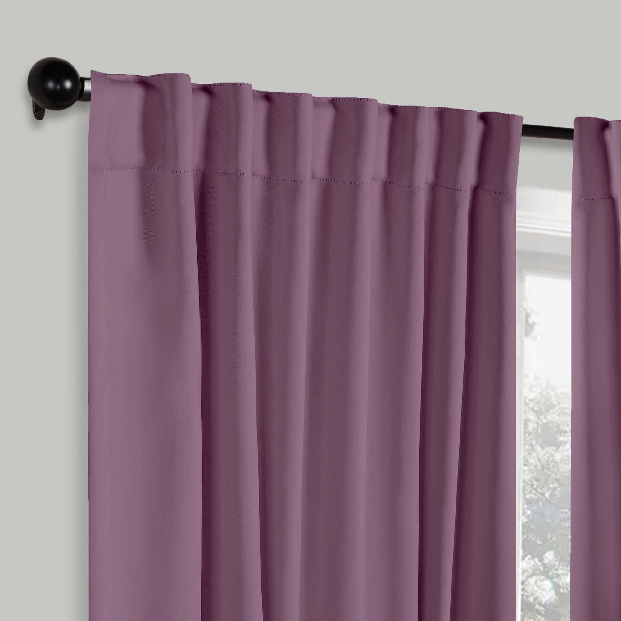 Solid Room Darkening Blackout Curtain Panels, Back Tabs, Set of 2 - Blackout Curtains by Superior