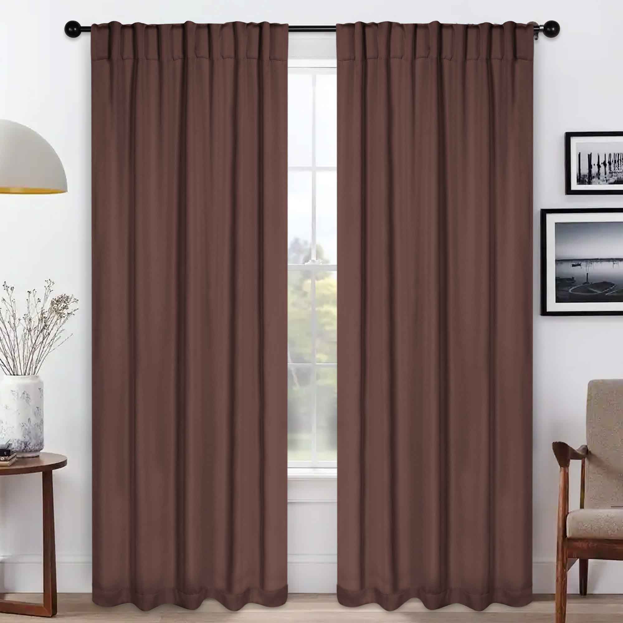 Solid Room Darkening Blackout Curtain Panels, Back Tabs, Set of 2 - Blackout Curtains by Superior Brand