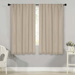 Solid Room Darkening Blackout Curtain Panels, Back Tabs, Set of 2 - Blackout Curtains by Superior