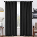 Solid Room Darkening Blackout Curtain Panels, Back Tabs, Set of 2 - Blackout Curtains by Superior