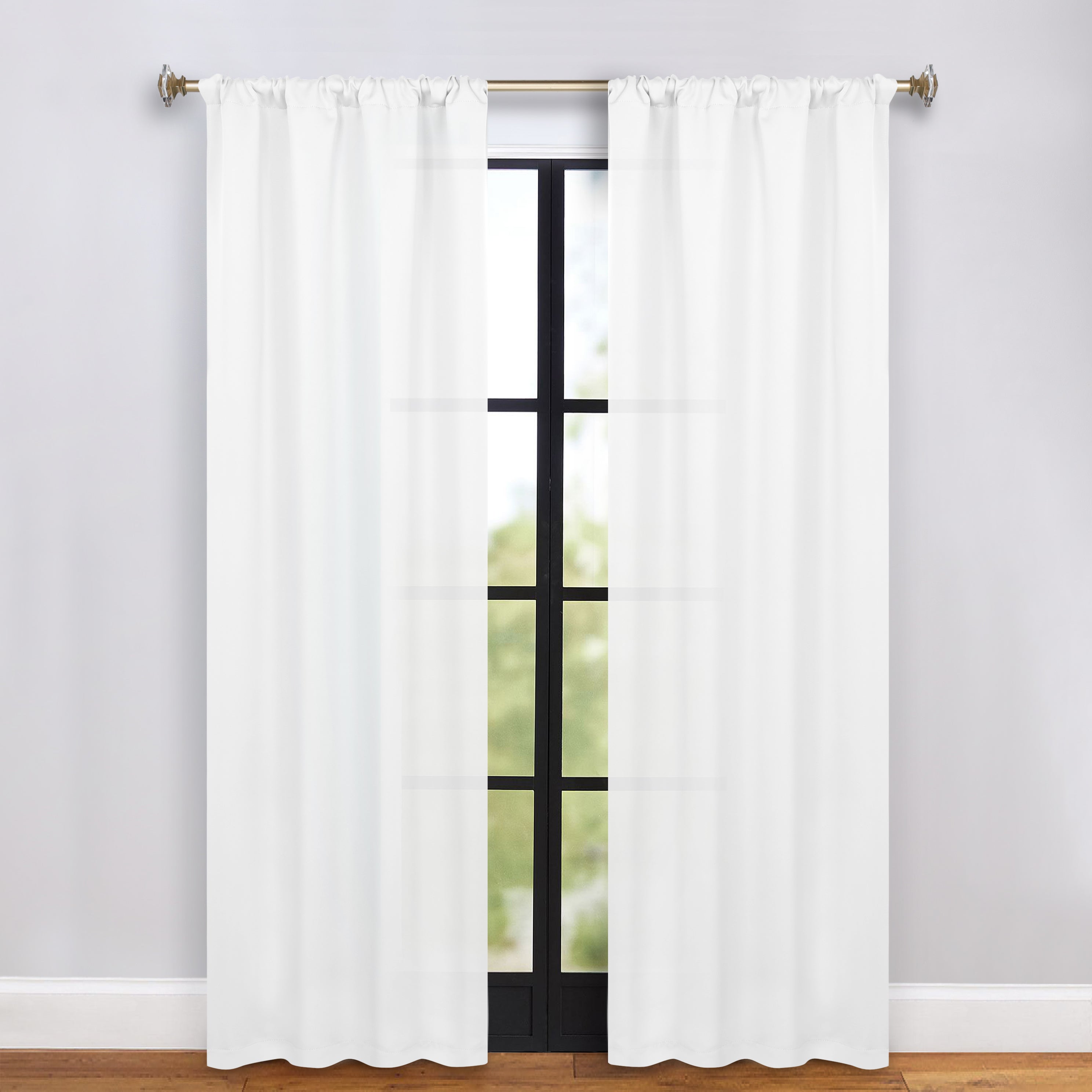 Solid Room Darkening Rod Pocket Blackout Curtain Panels, Set of 2 - Blackout Curtains by Superior Brand