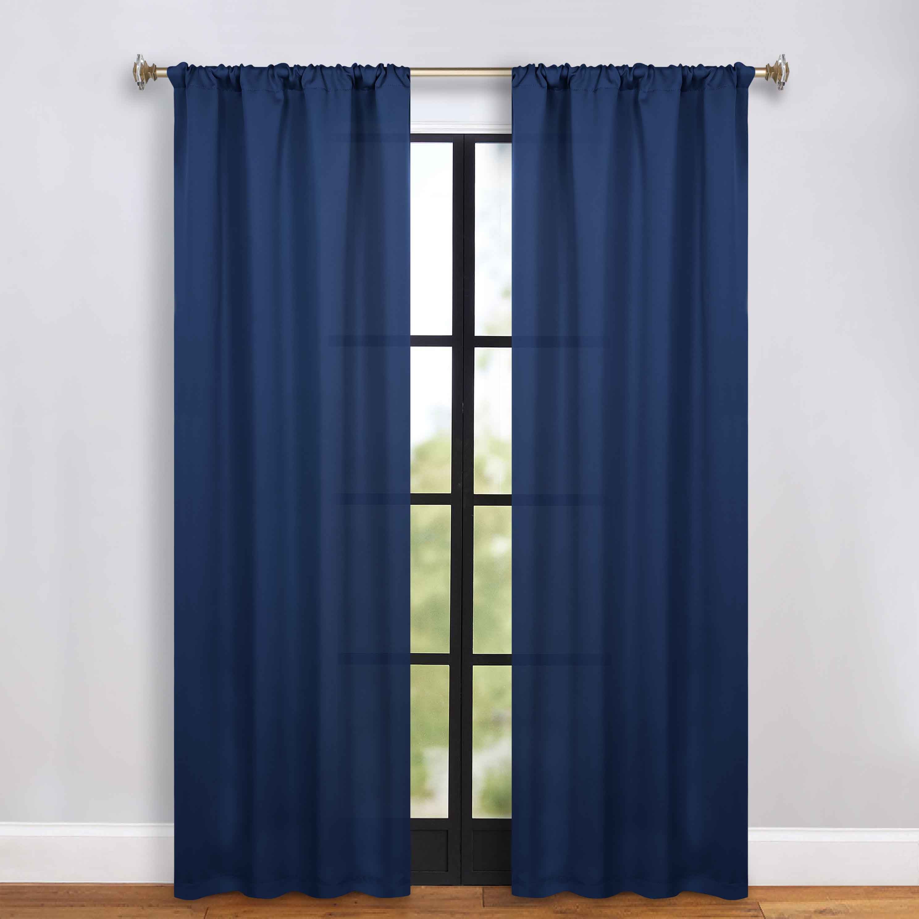Solid Room Darkening Rod Pocket Blackout Curtain Panels, Set of 2 - Blackout Curtains by Superior Brand