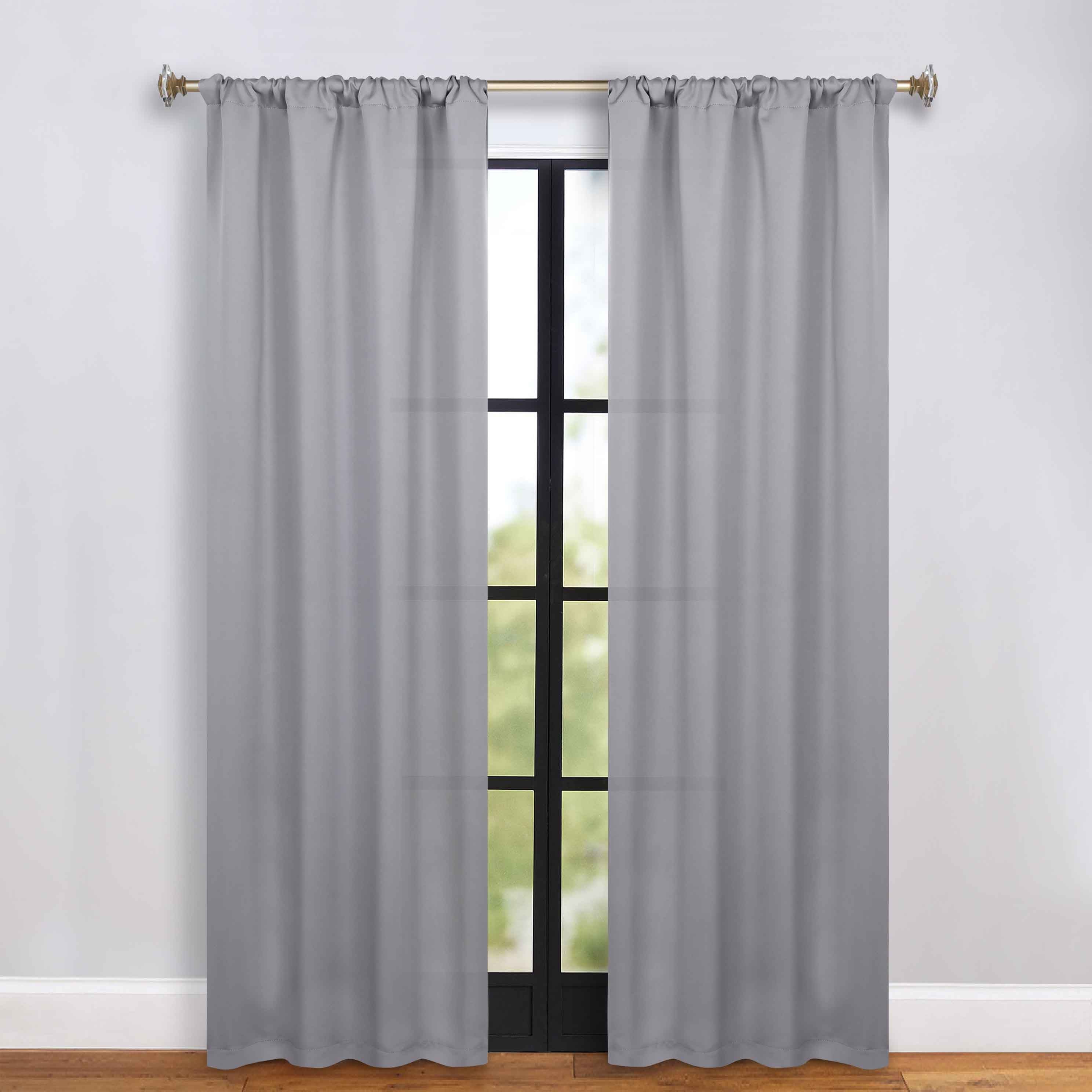 Solid Room Darkening Rod Pocket Blackout Curtain Panels, Set of 2 - Blackout Curtains by Superior Brand