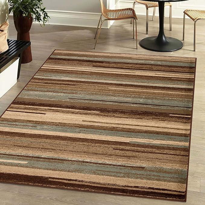 Stripes Abstract Lines Indoor Large Area Rugs or Runner Rug - Rugs by Superior