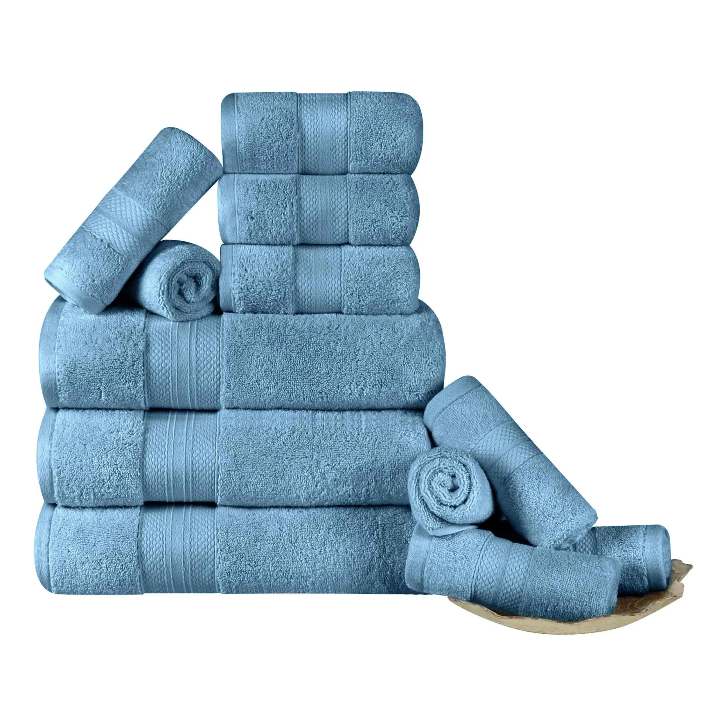 Superior Premium Turkish Cotton Assorted 12-Piece Towel Set - Towel Set by Superior Brand
