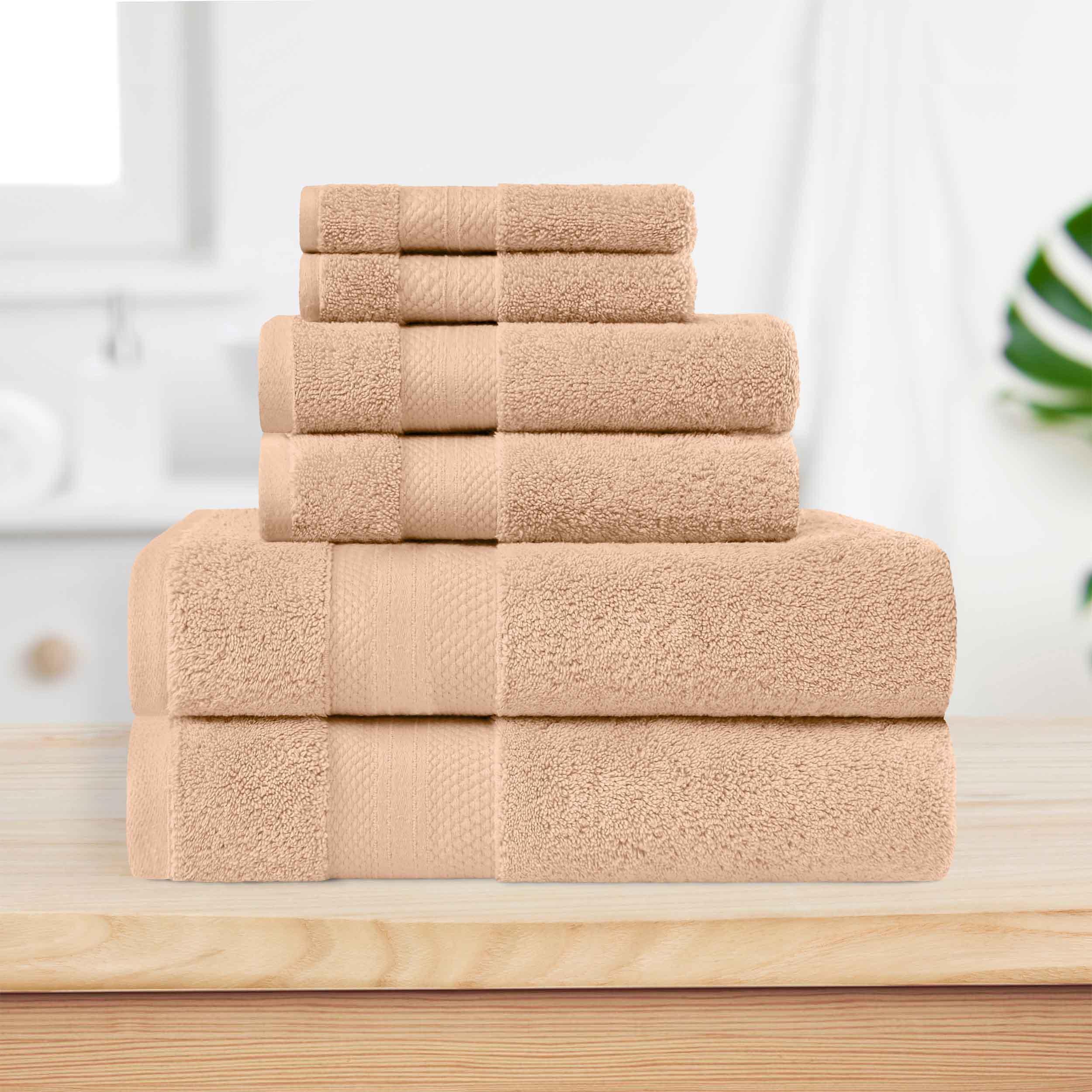 Superior Premium Turkish Cotton Assorted 6-Piece Towel Set - Towel Set by Superior Brand