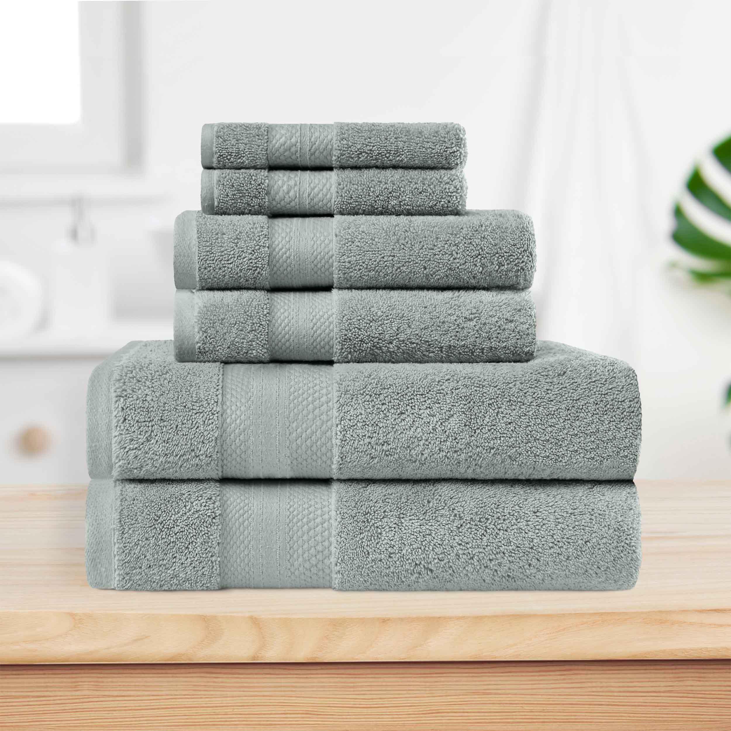 Superior Premium Turkish Cotton Assorted 6-Piece Towel Set - Towel Set by Superior Brand