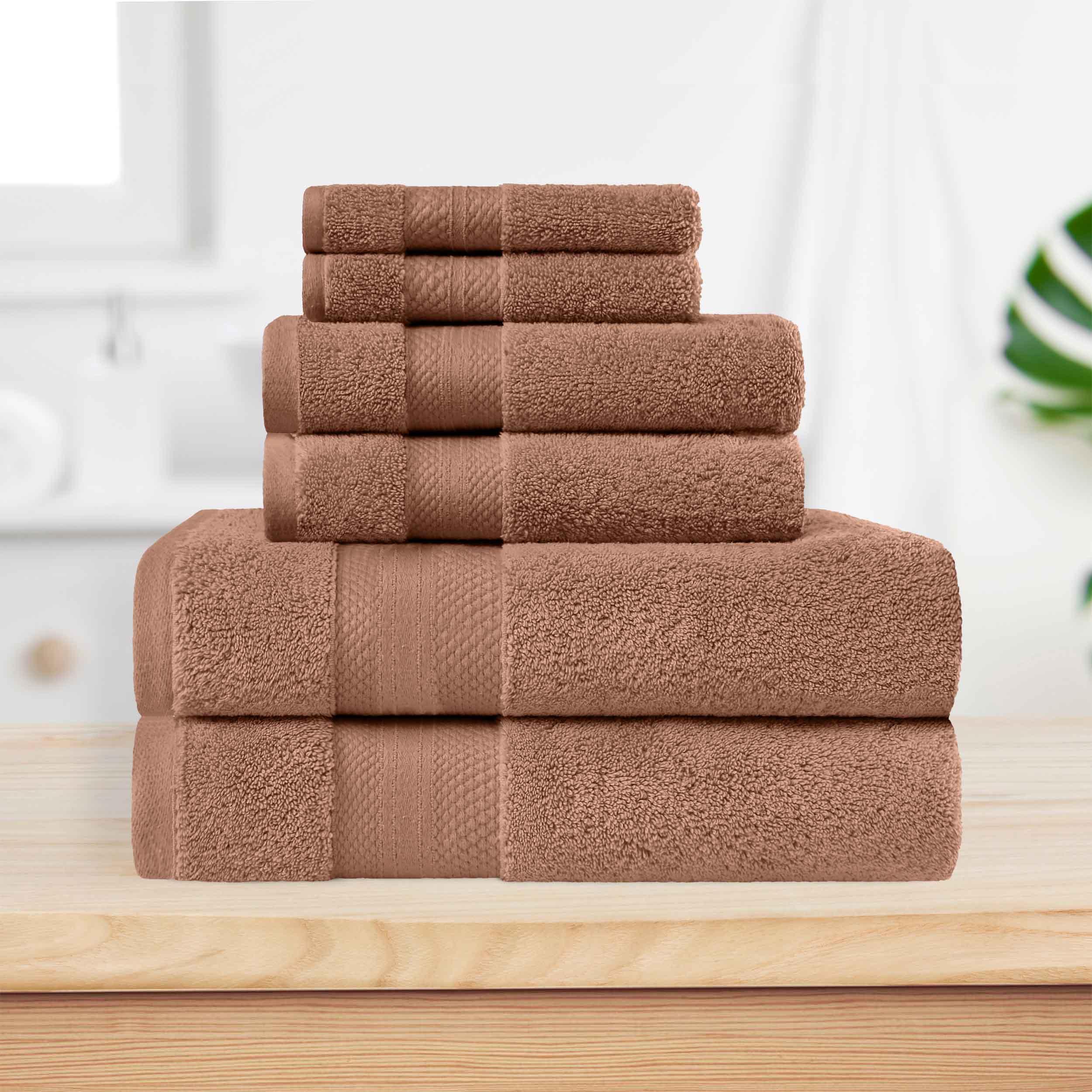Superior Premium Turkish Cotton Assorted 6-Piece Towel Set - Towel Set by Superior Brand