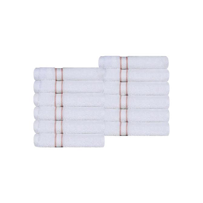 Turkish Cotton Ultra Plush Absorbent Solid 12-Piece Face Towel Set - Face Towel Set by Superior Brand
