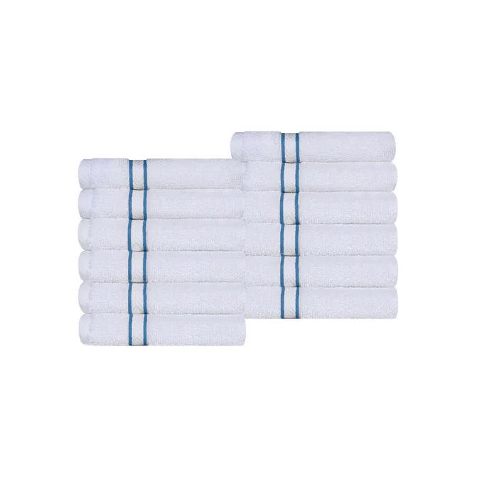 Turkish Cotton Ultra Plush Absorbent Solid 12-Piece Face Towel Set - Face Towel Set by Superior Brand