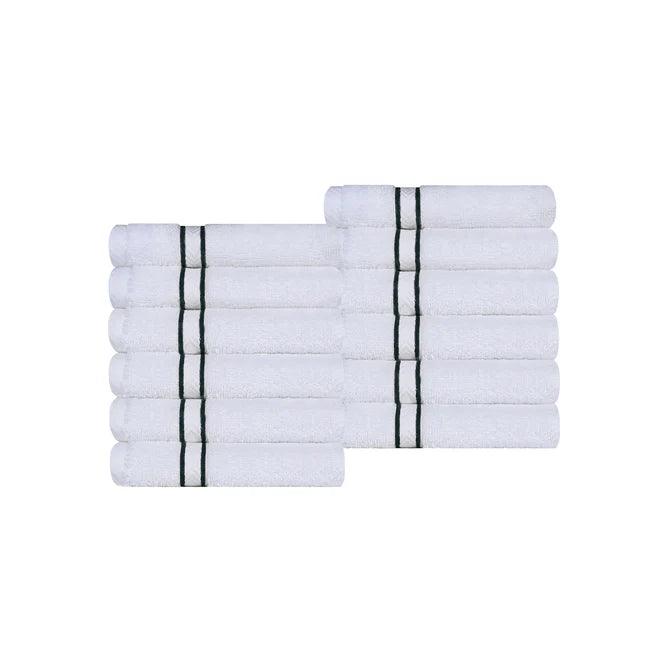 Turkish Cotton Ultra Plush Absorbent Solid 12-Piece Face Towel Set - Face Towel Set by Superior Brand