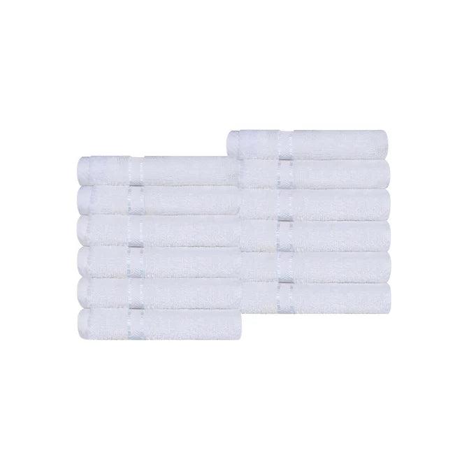 Turkish Cotton Ultra Plush Absorbent Solid 12-Piece Face Towel Set - Face Towel Set by Superior Brand