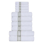 Ultra-Plush Turkish Cotton Absorbent Solid Assorted 10 Piece Towel Set - Towel Set by Superior