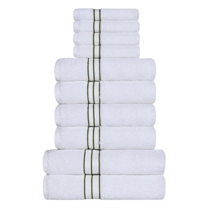 Ultra-Plush Turkish Cotton Absorbent Solid Assorted 10 Piece Towel Set - Towel Set by Superior