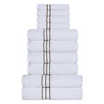 Ultra-Plush Turkish Cotton Absorbent Solid Assorted 10 Piece Towel Set - Towel Set by Superior