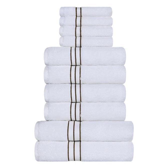 Ultra-Plush Turkish Cotton Absorbent Solid Assorted 10 Piece Towel Set - Towel Set by Superior