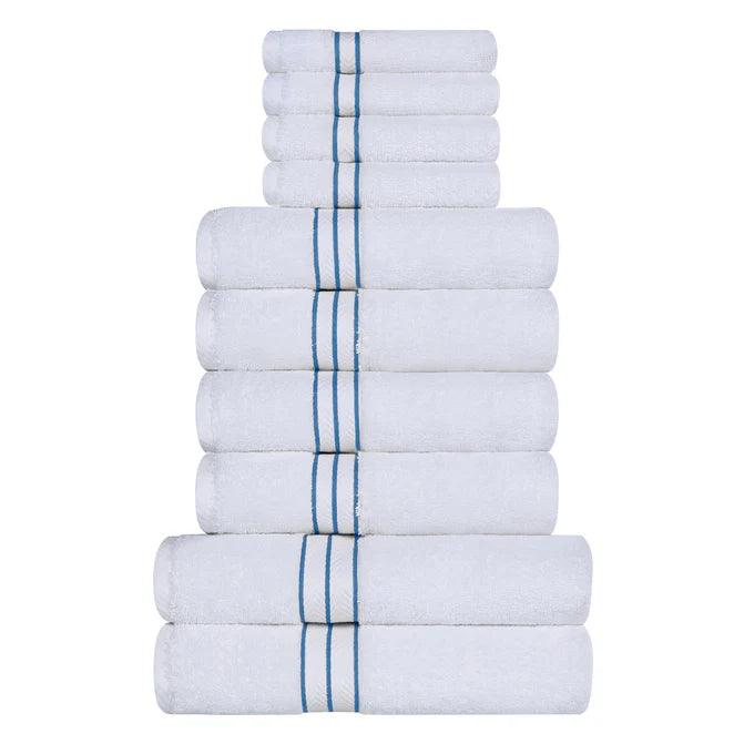 Ultra-Plush Turkish Cotton Absorbent Solid Assorted 10 Piece Towel Set - Towel Set by Superior