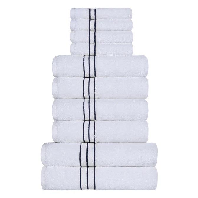 Ultra-Plush Turkish Cotton Absorbent Solid Assorted 10 Piece Towel Set - Towel Set by Superior