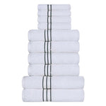 Ultra-Plush Turkish Cotton Absorbent Solid Assorted 10 Piece Towel Set - Towel Set by Superior