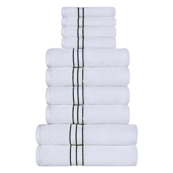Ultra-Plush Turkish Cotton Absorbent Solid Assorted 10 Piece Towel Set - Towel Set by Superior