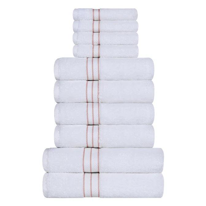 Ultra-Plush Turkish Cotton Absorbent Solid Assorted 10 Piece Towel Set - Towel Set by Superior