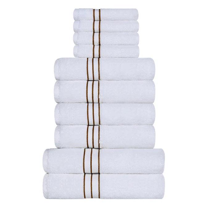 Ultra-Plush Turkish Cotton Absorbent Solid Assorted 10 Piece Towel Set - Towel Set by Superior