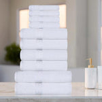 Ultra-Plush Turkish Cotton Absorbent Solid Assorted 10 Piece Towel Set - Towel Set by Superior
