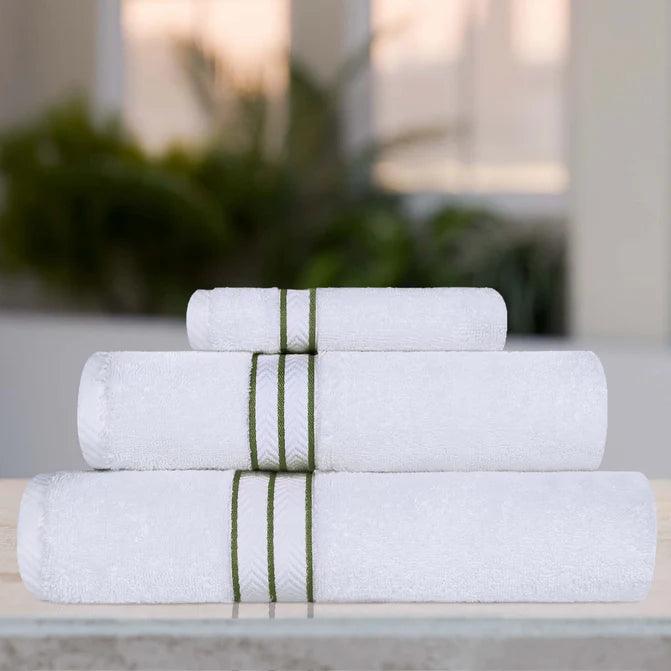 Hotel Turkish Cotton Solid Towel Set 3 Piece - Towel Set by Superior Brand
