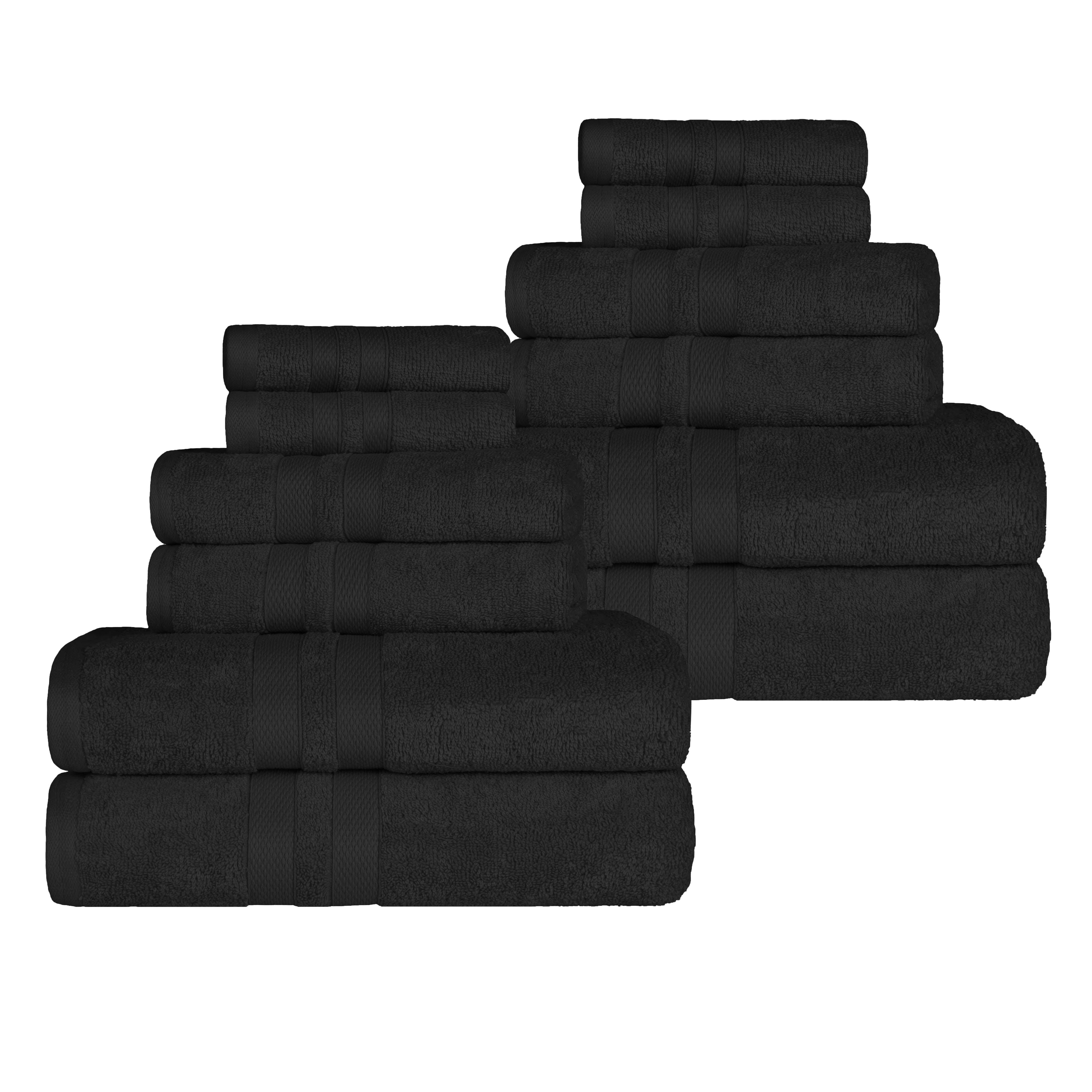 Ultra-Soft Cotton Absorbent Quick-Drying 12 Piece Assorted Towel Set - Towel Set by Superior