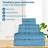 Ultra-Soft Cotton Absorbent Quick-Drying 12 Piece Assorted Towel Set - Towel Set by Superior