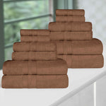 Ultra-Soft Cotton Absorbent Quick-Drying 12 Piece Assorted Towel Set - Towel Set by Superior