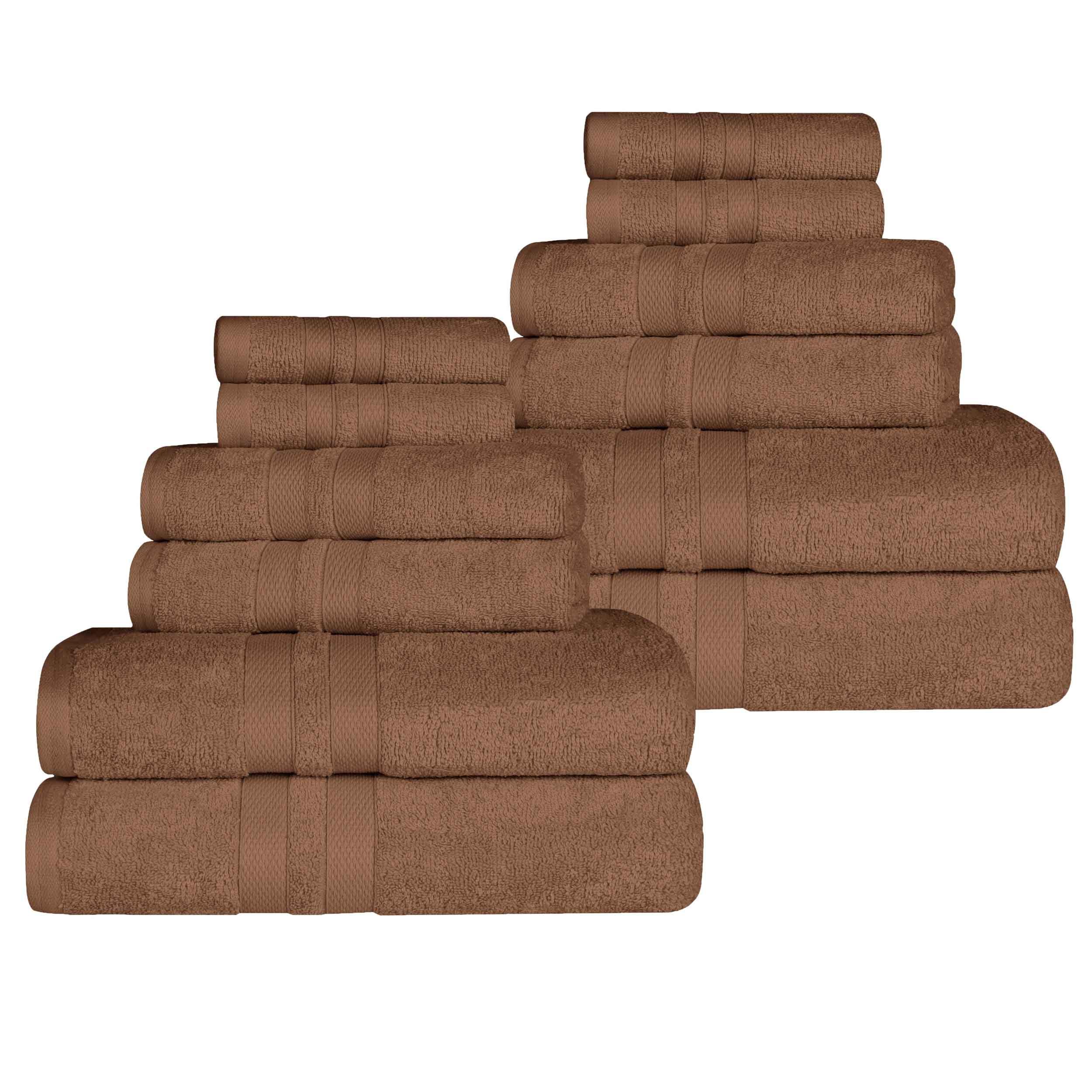 Ultra-Soft Cotton Absorbent Quick-Drying 12 Piece Assorted Towel Set - Towel Set by Superior