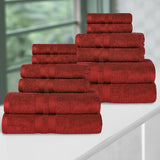 Ultra-Soft Cotton Absorbent Quick-Drying 12 Piece Assorted Towel Set - Towel Set by Superior