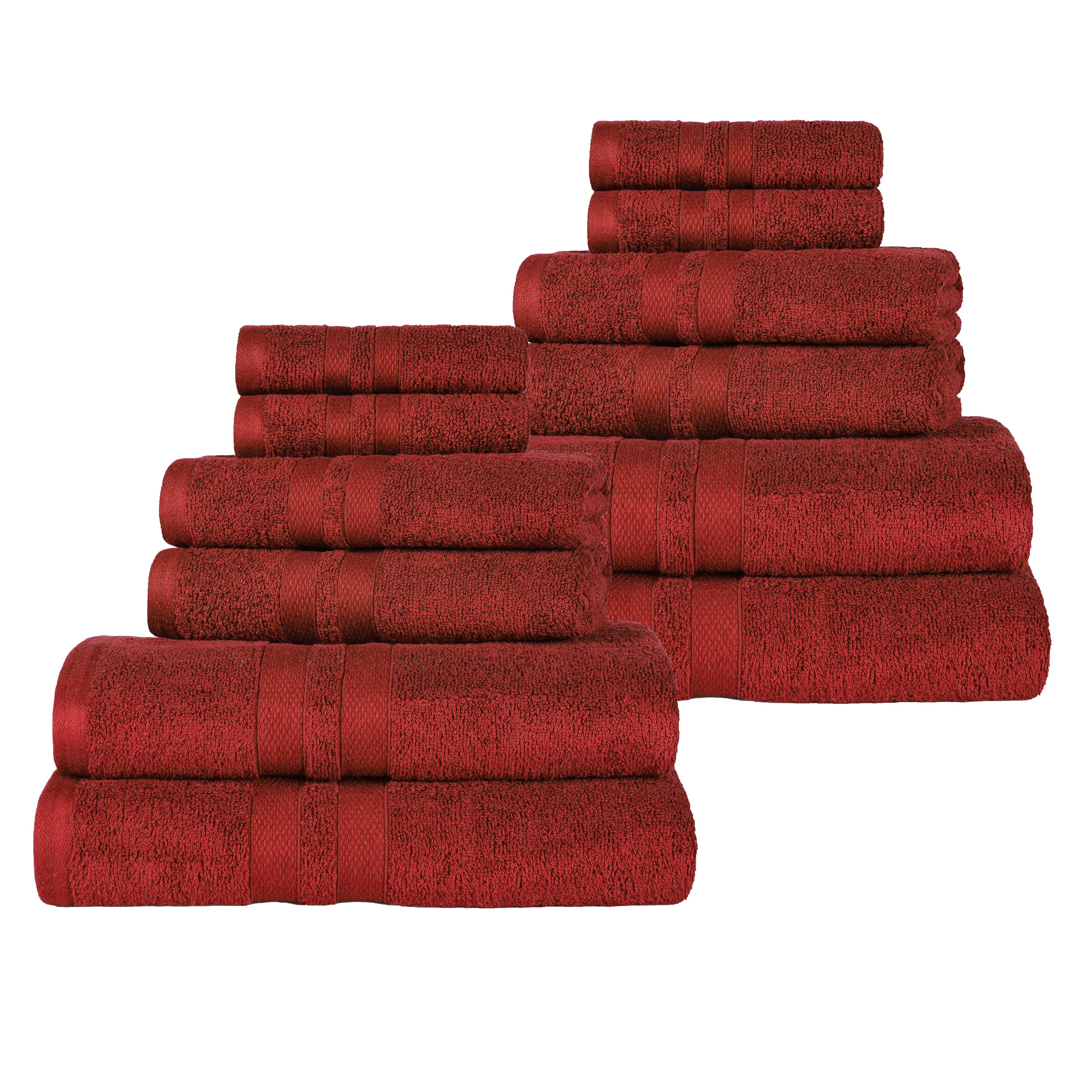 Ultra-Soft Cotton Absorbent Quick-Drying 12 Piece Assorted Towel Set - Towel Set by Superior