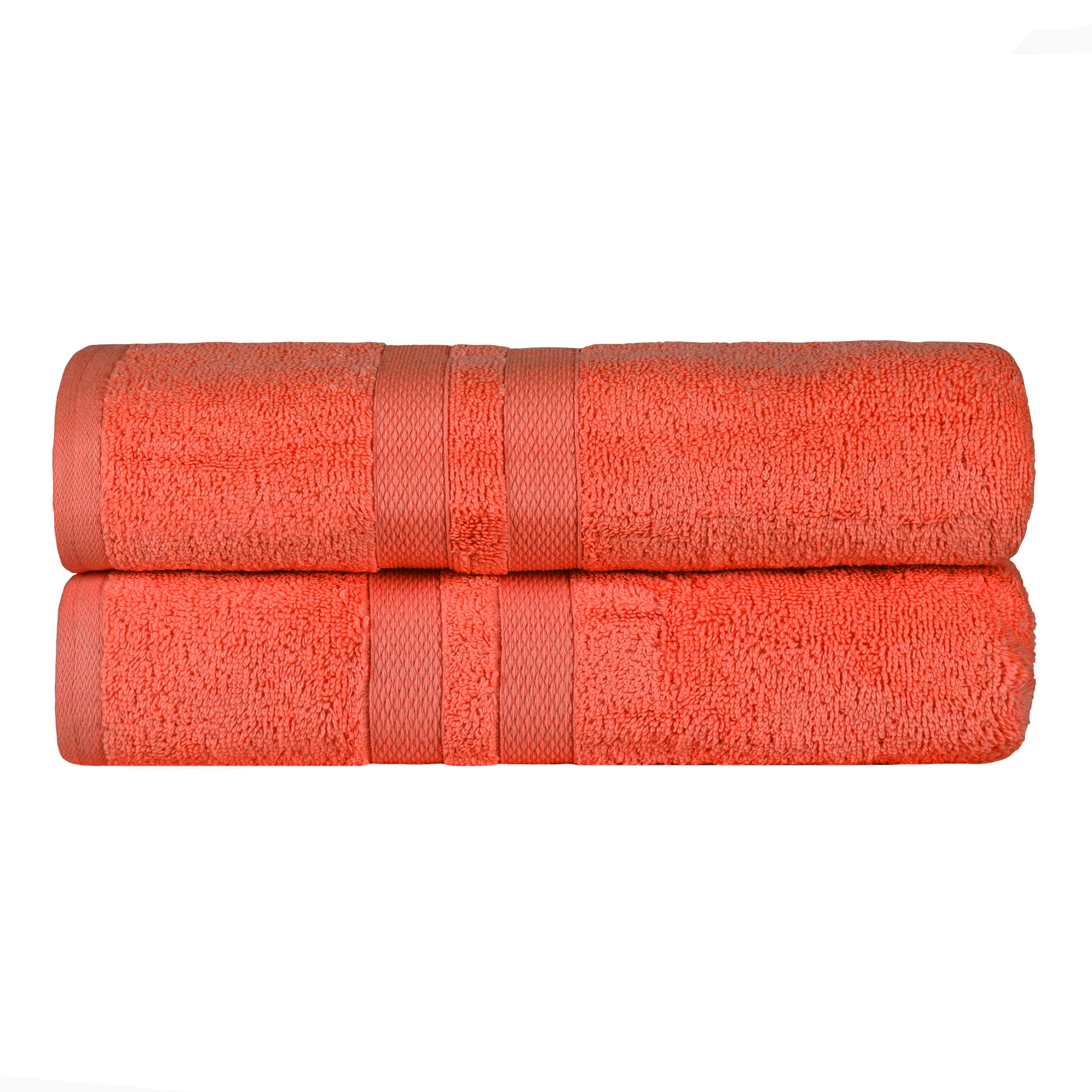 Ultra-Soft Cotton Solid Medium Weight Absorbent Bath Towel Set of 2 - Towel Set by Superior Brand