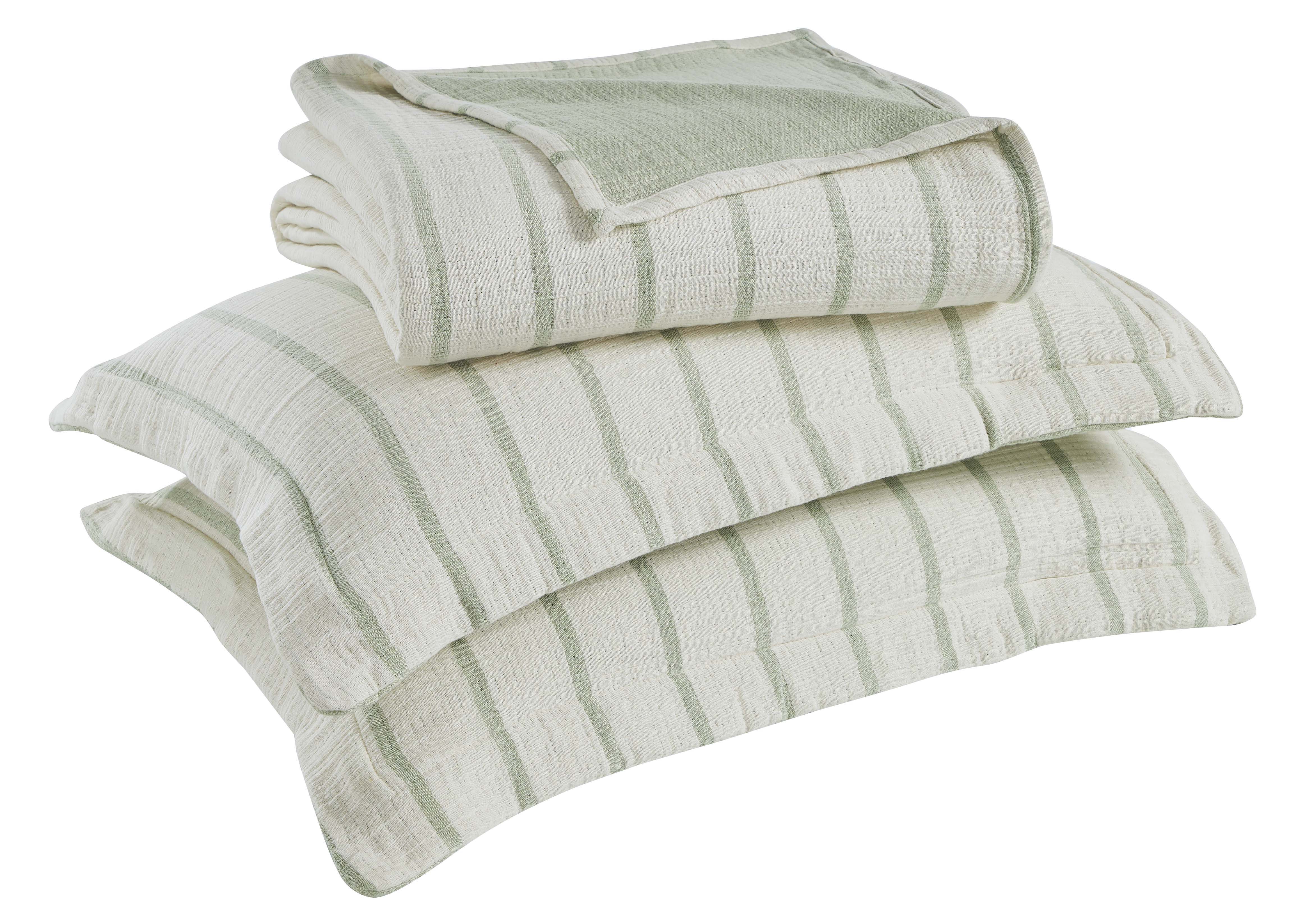 Valencia Cotton Reversible Medium Weight Matelasse Bedspread Set - Bedspread by Superior Brand