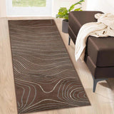Veer Modern Abstract Wood Grain Indoor Area Rug Or Runner - Rugs by Superior