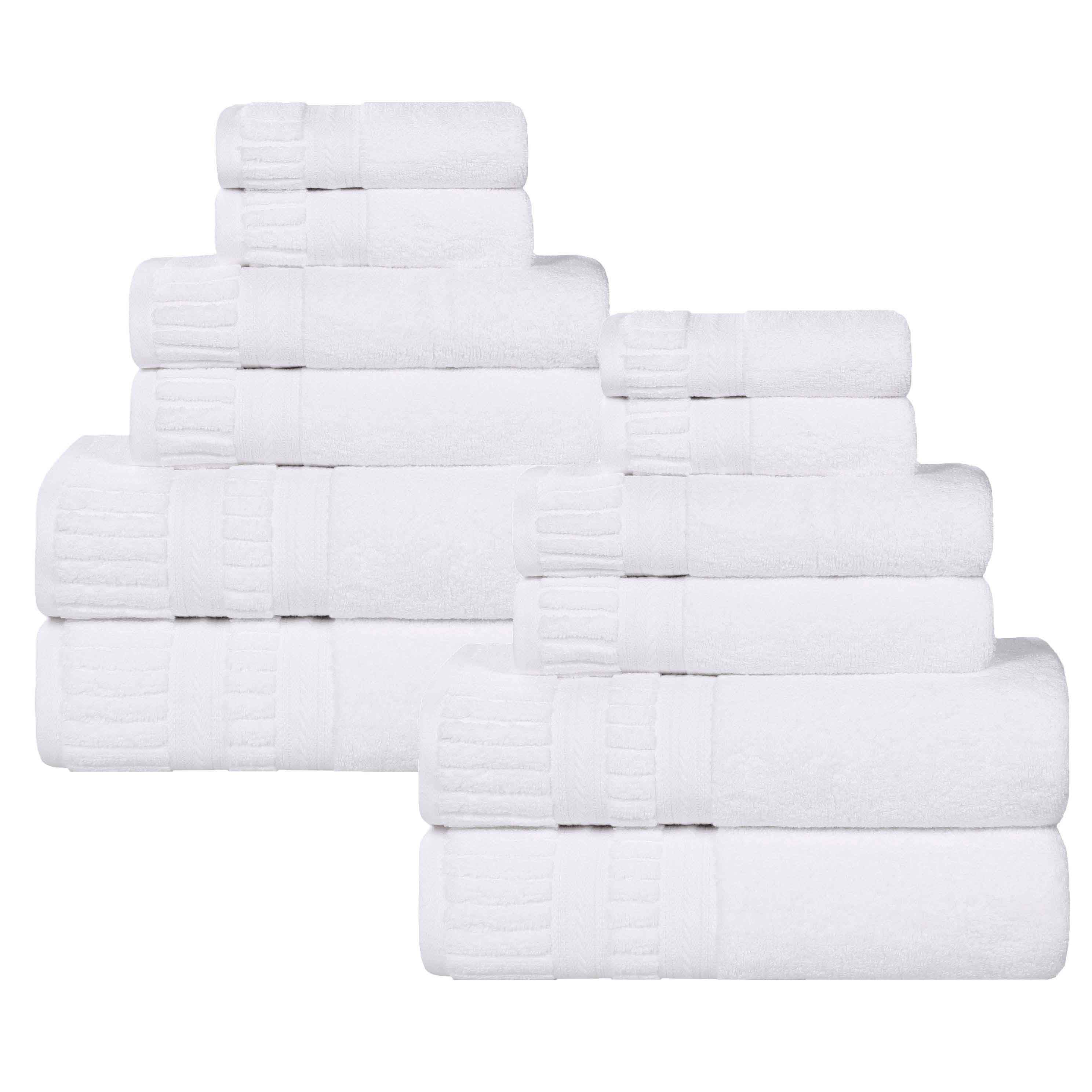 Venice Zero Twist Cotton Medium Weight Absorbent 12 Piece Towel Set - Towel Set by Superior Brand