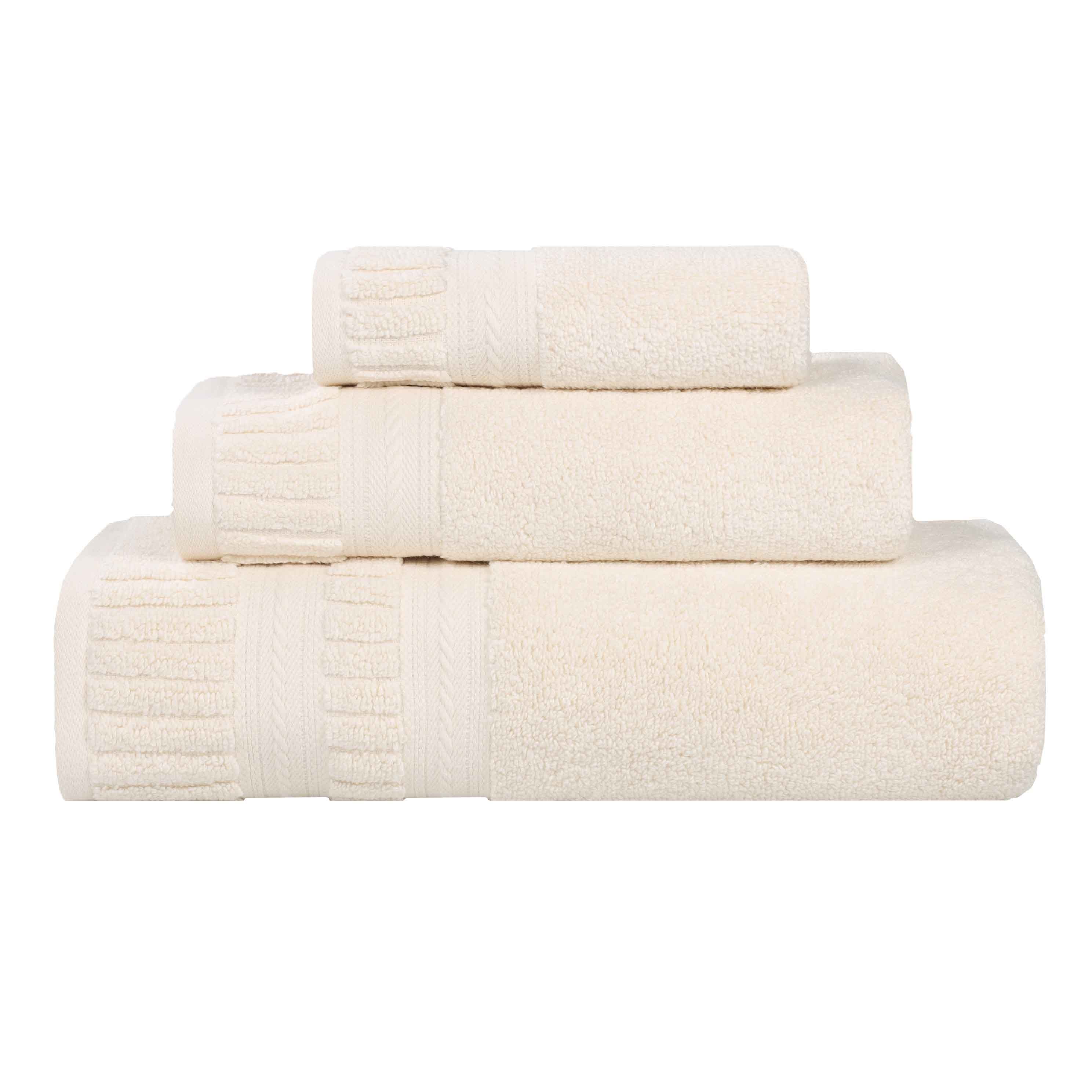 Venice Zero Twist Cotton Medium Weight Absorbent 3 Piece Towel Set - Towel Set by Superior Brand
