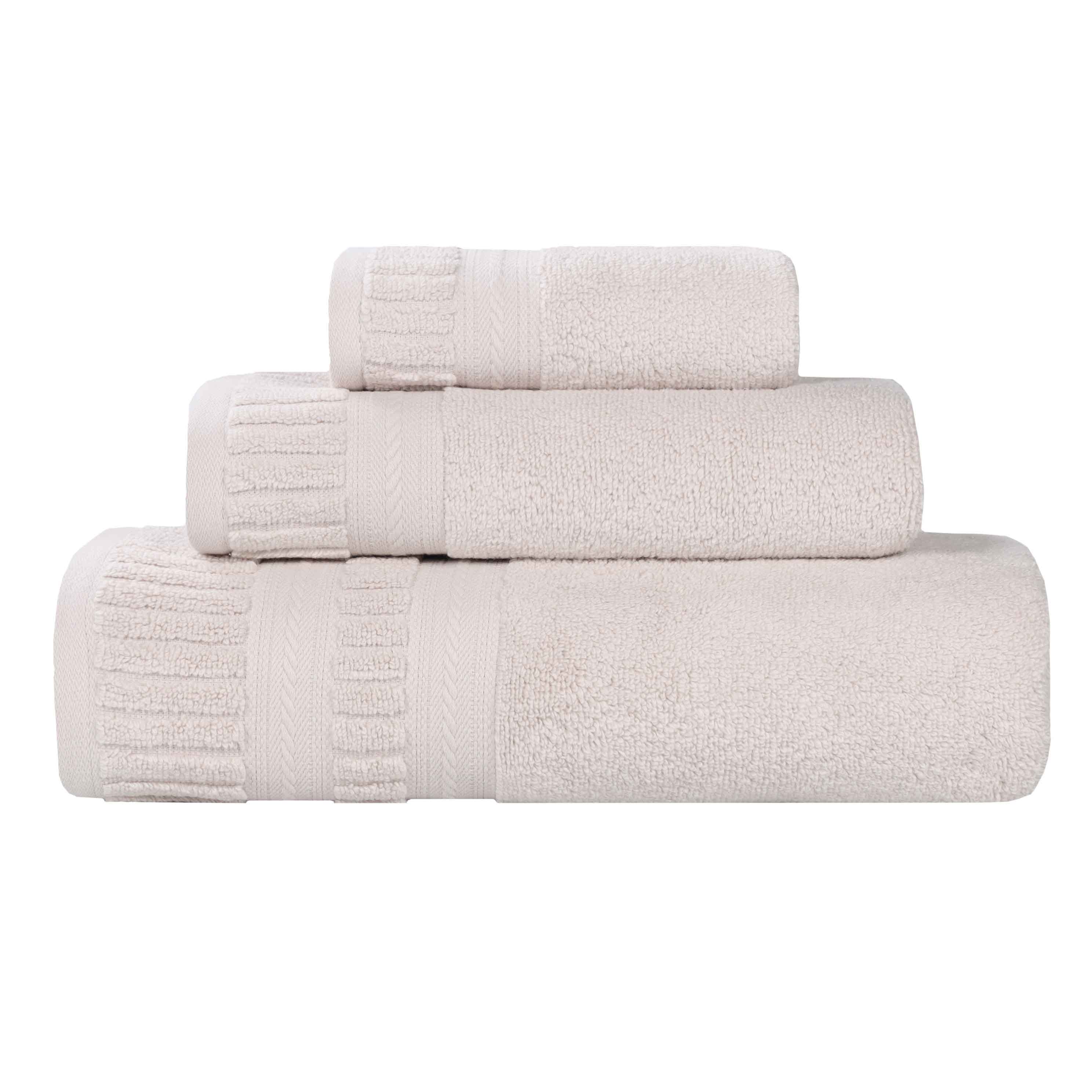 Venice Zero Twist Cotton Medium Weight Absorbent 3 Piece Towel Set - Towel Set by Superior Brand