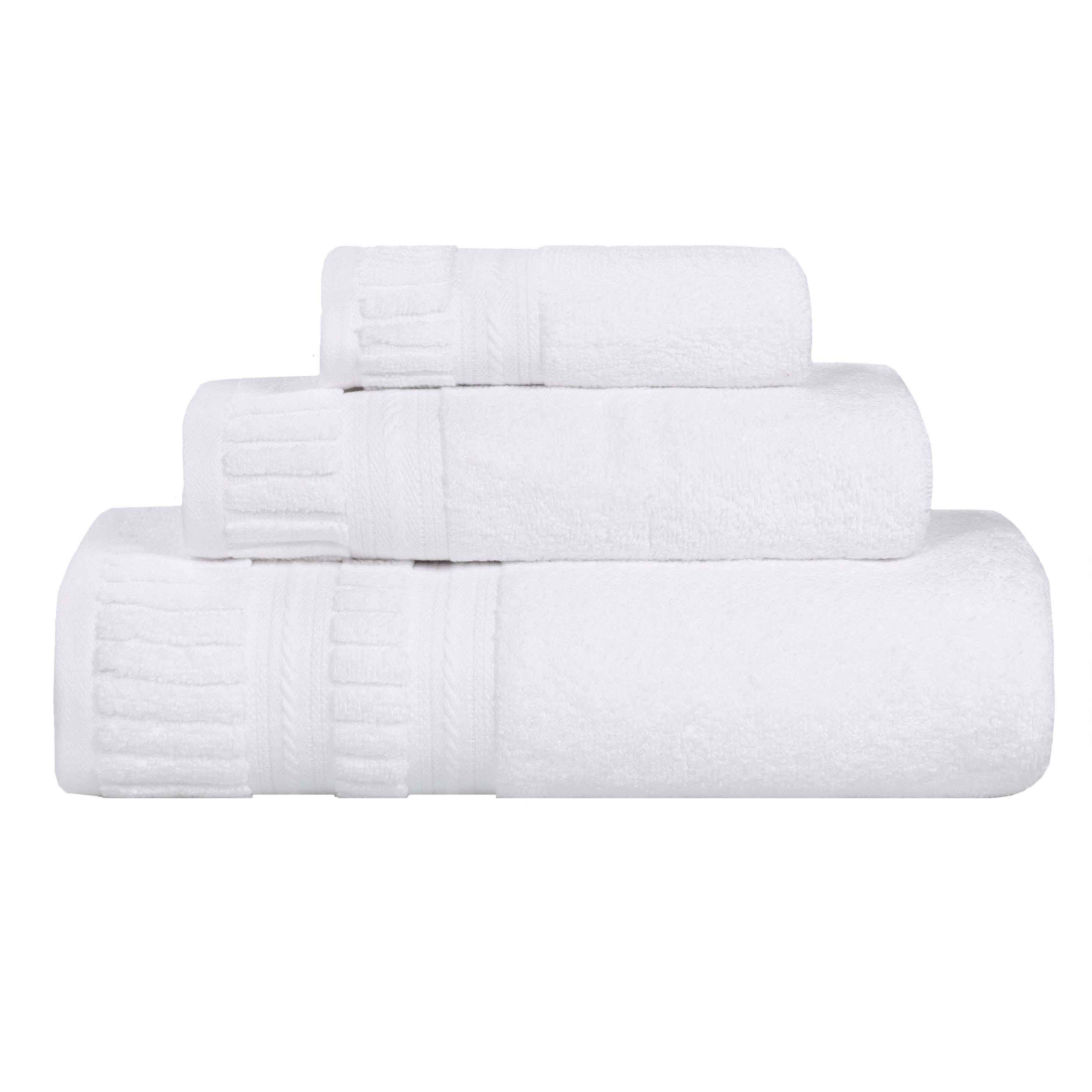 Venice Zero Twist Cotton Medium Weight Absorbent 3 Piece Towel Set - Towel Set by Superior Brand