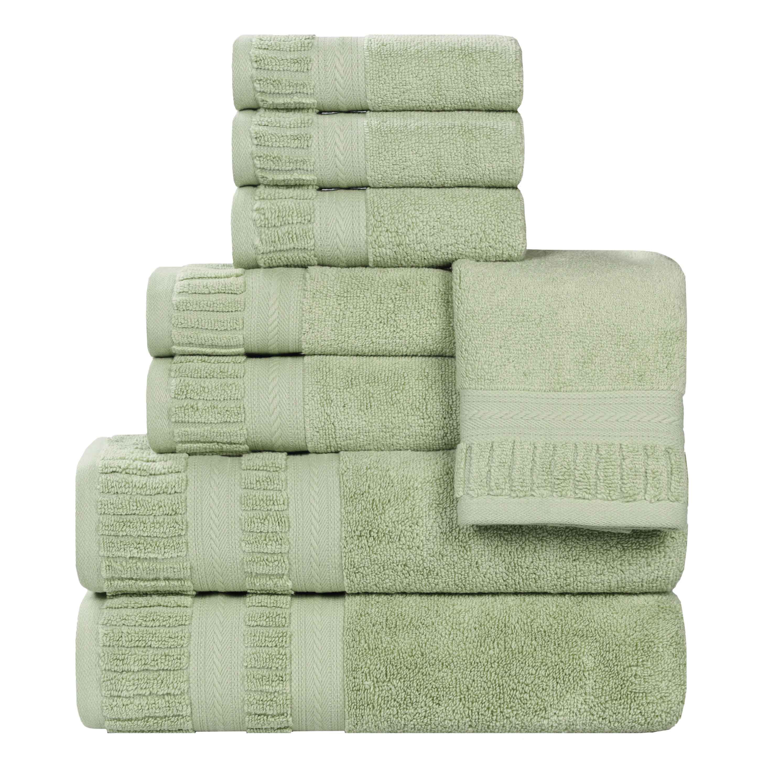 Zero Twist Cotton Towels 8 Piece Venice Collection - Towel Set by Superior Brand
