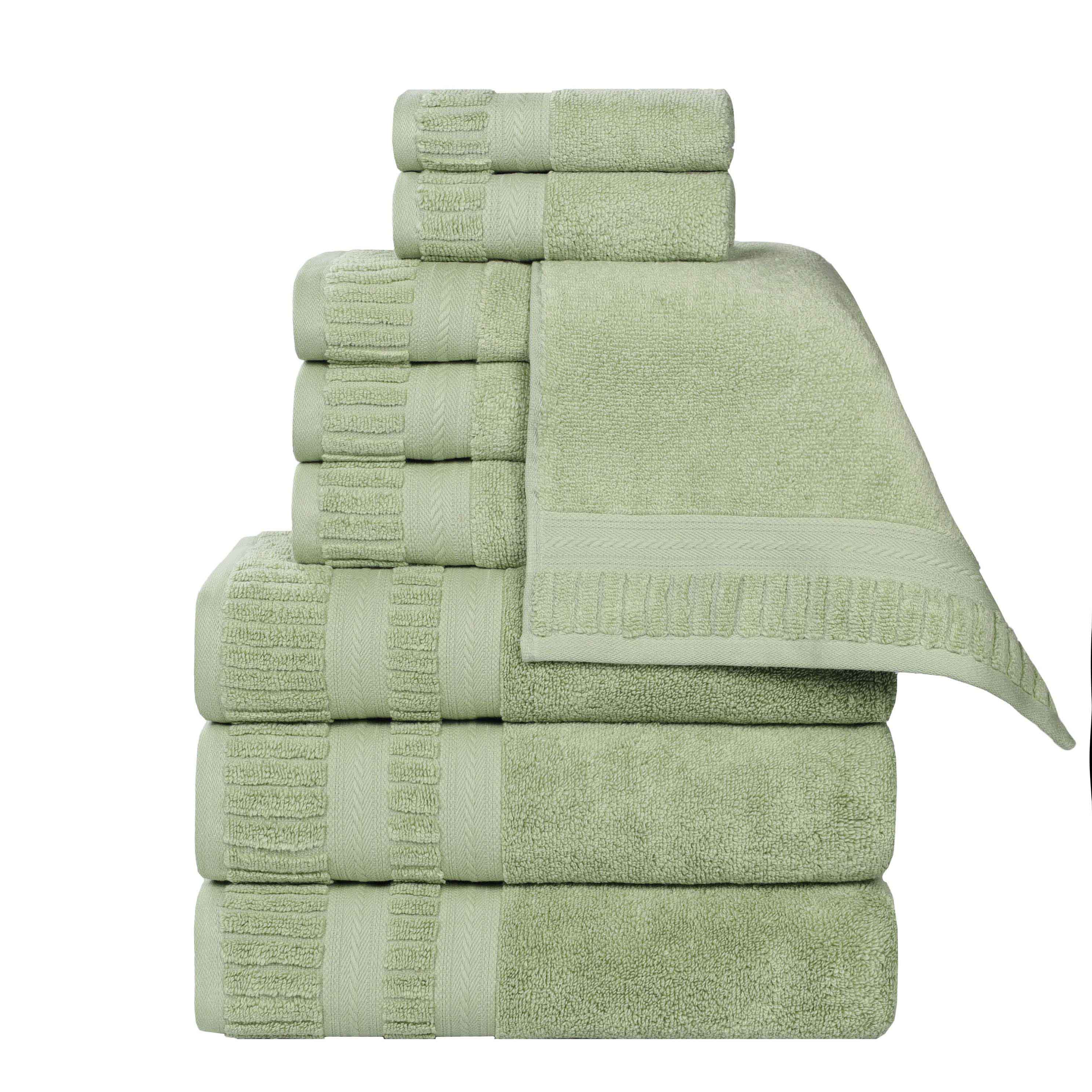 Venice Zero Twist Cotton Medium Weight Absorbent 9 Piece Towel Set - Towel Set by Superior Brand