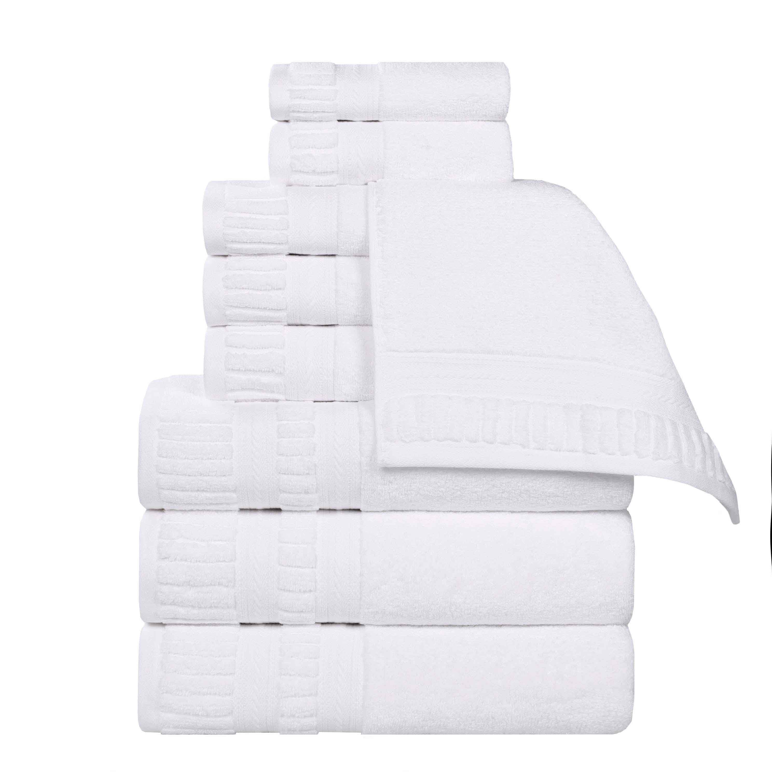 Venice Zero Twist Cotton Medium Weight Absorbent 9 Piece Towel Set - Towel Set by Superior Brand