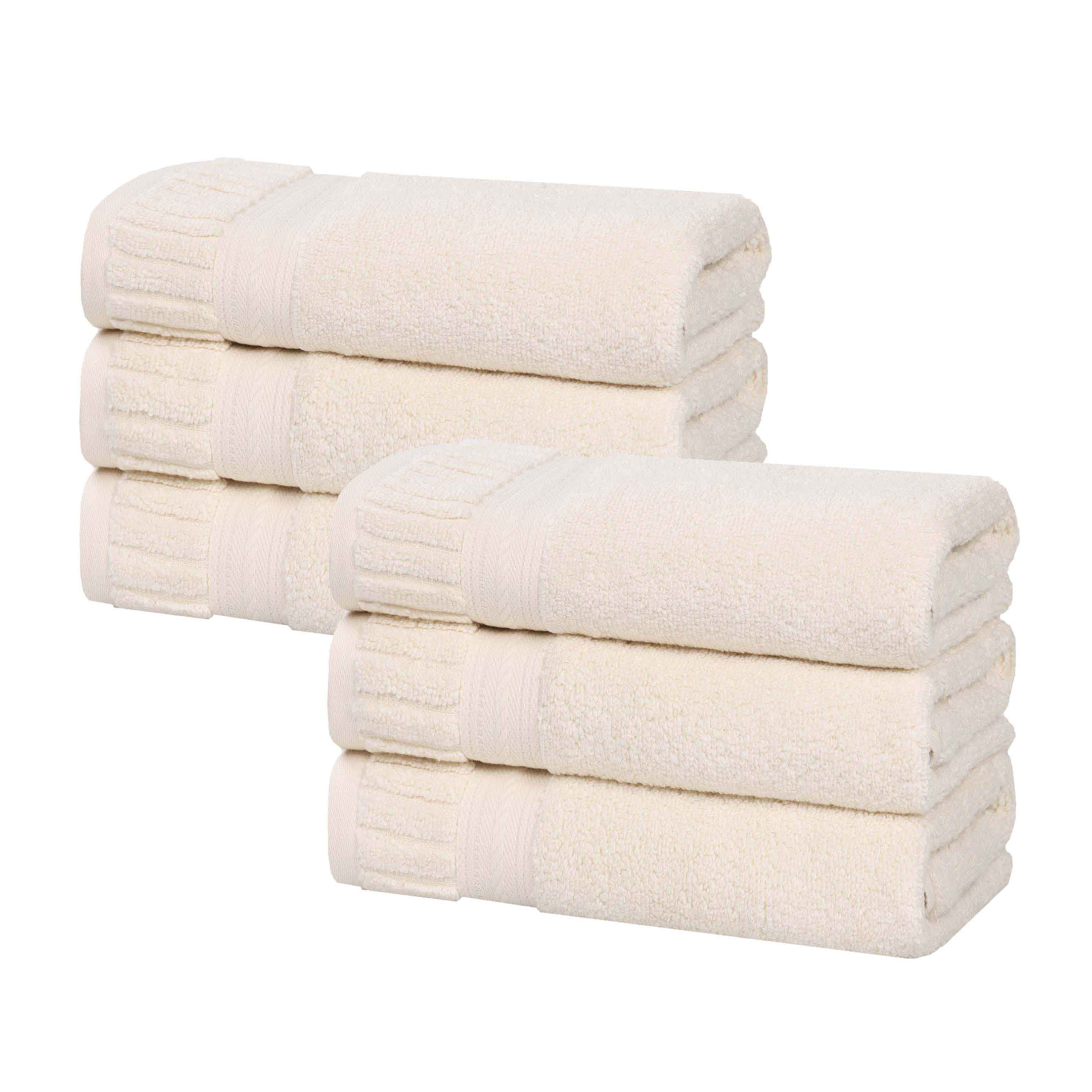 Zero Twist Cotton Hand Towels 6 Piece Venice Collection - Hand Towel by Superior Brand