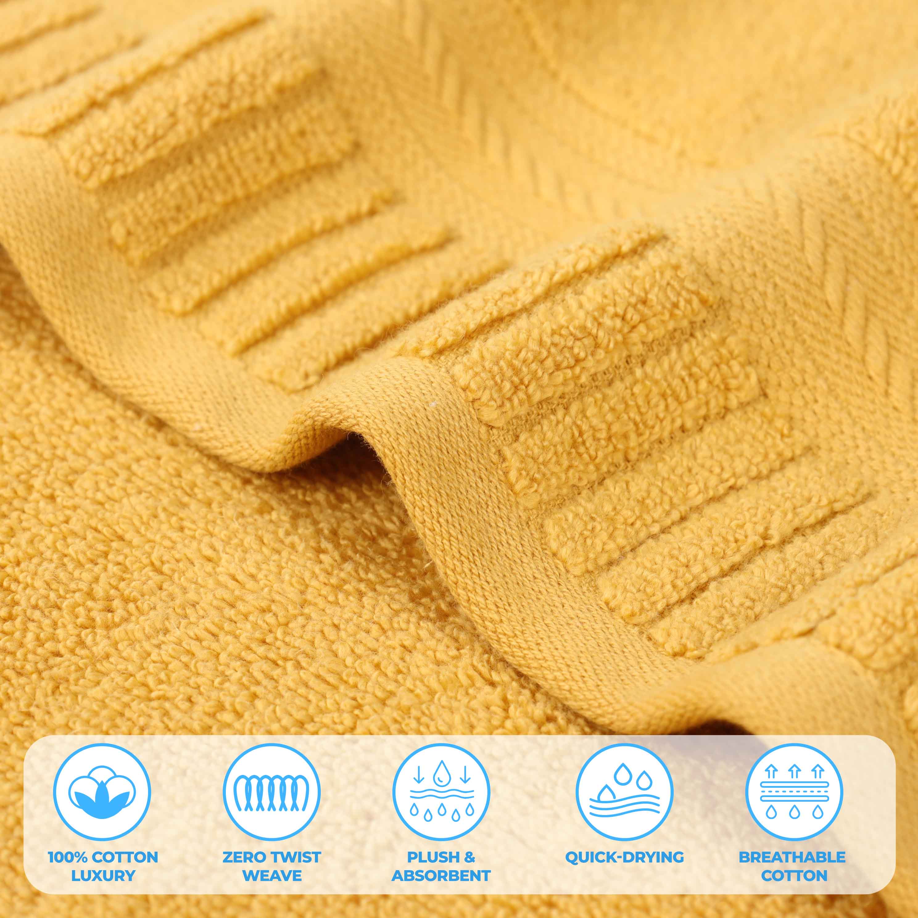 Venice Zero Twist Cotton Medium Weight Soft Bath Sheets, Set of 2 - Bath Sheet by Superior