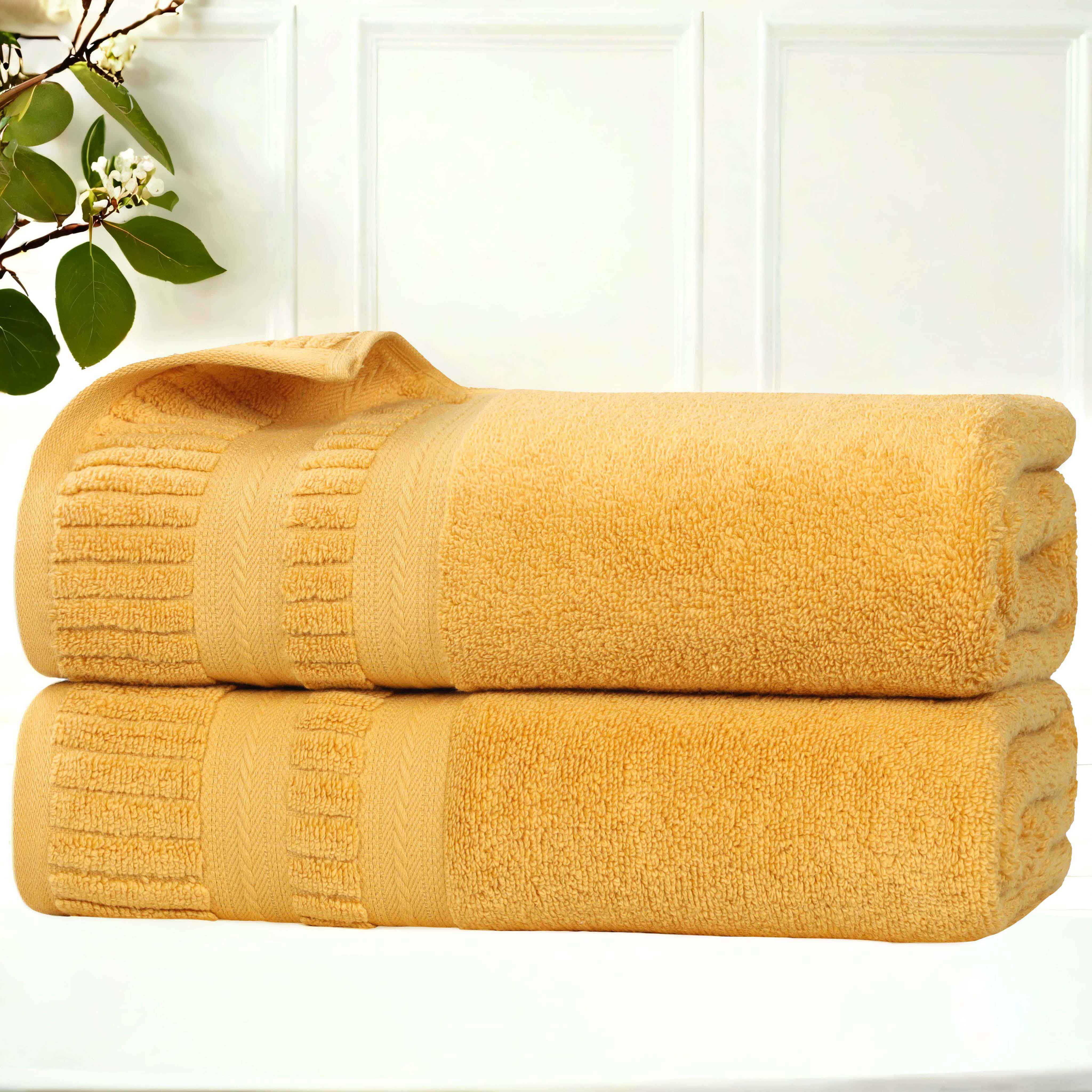 Zero Twist Cotton Medium Weight Soft Bath Towel Set of 2 - Bath Towel by Superior Brand